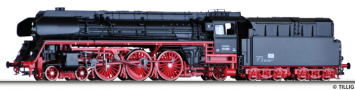 [Lokomotivy] → [Parn] → [BR 01] → 501974: parn lokomotiva ern s ervenm pojezdem a kouovmi plechy