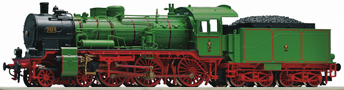 [Lokomotivy] → [Parn] → [BR 38] → 36056: parn lokomotiva zelen s ervenm pojezdem