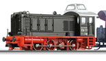 [Lokomotivy] → [Motorov] → [V 36] → 501495: dieselov lokomotiva tmav ed s ervenm pojezdem, ze setu „Samba Express Teil 2“