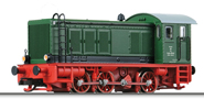 [Lokomotivy] → [Motorov] → [V 36] → 04641: dieselov lokomotiva zelen s edou stechou, erven rm a pojezd