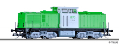[Lokomotivy] → [Motorov] → [V 100] → 04590: zelen-stbrn s ernm rmem a pojezdem