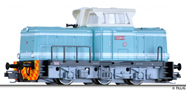 [Lokomotivy] → [Motorov] → [T334] → 04615: dieselov lokomotiva tyrkysov s krmovou budkou, ern rm a ed pojezd