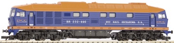 [Lokomotivy] → [Motorov] → [BR 132] → 36227: modr s oranovm rmem a stechou, ern podvozky