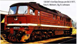 [Lokomotivy] → [Motorov] → [BR 132] → 71443: dieselov lokomotiva erven s proukem, tmav ed stecha