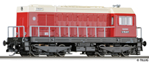 [Lokomotivy] → [Motorov] → [BR 107] → 04623: dieselov lokomotiva erven-slonov kost s ernm rmem a pojezdem