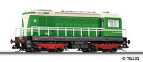 [Lokomotivy] → [Motorov] → [BR 107] → 501098: dieselov lokomotiva zelen-slonov kost, ern rm a bl zbradl