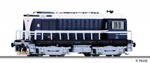 [Lokomotivy] → [Motorov] → [BR 107] → 04627: dieselov lokomotiva tmav modr-svtle ed, ern rm a ed pojezd