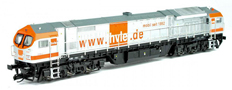 [Lokomotivy] → [Motorov] → [Blue Tiger] → 55705: dieselov lokomotiva stbrn-oranov s ernm pojezdem