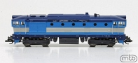 [Lokomotivy] → [Motorov] → [T478.3 „Brejlovec”] → TT753-013: dieselov lokomotiva svtle modr-tmav modr s edm psem