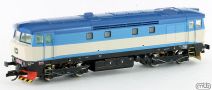 [Lokomotivy] → [Motorov] → [T478.1 „Bardotka”] → CD-749-259: dieselov lokomotiva v barevn kombinaci modr-bl, ern pojezd