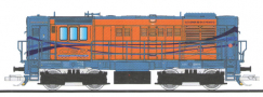 [Lokomotivy] → [Motorov] → [T466.2/T448.0] → 502077: dieselov lokomotiva modr-oranov, ern pojezd