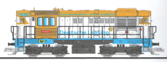 [Lokomotivy] → [Motorov] → [T466.2/T448.0] → 502078: dieselov lokomotiva oranov-bl, modr rm, ern pojezd „Deutsche Leasing“