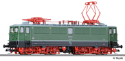 [Lokomotivy] → [Elektrick] → [BR 242] → 501083: elektrick lokomotiva zelen s ernm rmem a ervenmi podvozky, prvn srie