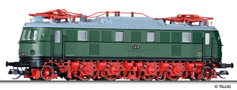 [Lokomotivy] → [Elektrick] → [BR 218 (E 18)] → 02459: elektrick lokomotiva zelen s edou stechou, erven pojezd