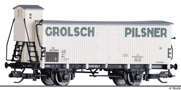 [Nkladn vozy] → [Kryt] → [2-os chladic] → 17920: chladc vz bl s edou stechou „Grolsch Pilsner“