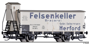 [Nkladn vozy] → [Kryt] → [2-os chladic] → 17924: chladic vz bl s edou stechou „Felsenkeller Brauerei Herford“