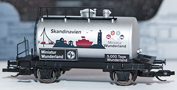 [Nkladn vozy] → [Cisternov] → [2-os Z52] → 501427: kotlov vz stbrn s reklamnm potiskem „5000 Tage Wunderland - Skandinavien”