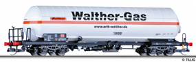 [Nkladn vozy] → [Cisternov] → [4-os na plyn] → 15034: cisternov vz svtle ed se slunenm ttem „Walter-Gas“
