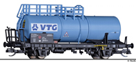 [Nkladn vozy] → [Cisternov] → [2-os na chemiklie] → 14977: kotlov vz modr s logem „VTG“