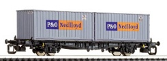 [Nkladn vozy] → [Nzkostnn] → [2-os kontejnerov Lbgjs 598] → 37506: kontejnerov vz ern se dvma kontejnery 20′ „P&O Nedlloyd″“