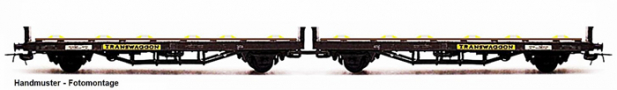 [Nkladn vozy] → [Nzkostnn] → [Ostatn] → NW52206: dvojdln ploinov nkladn vz ervenohnd s drky „Transwaggon“