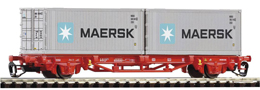 [Nkladn vozy] → [Nzkostnn] → [2-os kontejnerov Lgs 579] → 47720: ploinov vz erven se dvma kontejnery 20′ „Maersk“