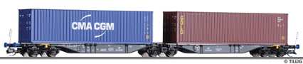 [Nkladn vozy] → [Nzkostnn] → [6-os Kombiwaggon] → 18061: dvoudln kontejnerov vz se dvma kontejnery 40′