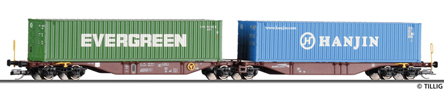 [Nkladn vozy] → [Nzkostnn] → [6-os Kombiwaggon] → 18071: dvoudln kontejnerov vz se dvma kontejnery 40′
