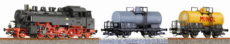 [Soupravy] → [S lokomotivou] → 01649: set parn lokomotivy BR 86 a dvou cisternovch voz