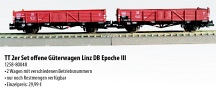 [Soupravy] → [Nkladn] → 80048: set dvou otevench nkladnch voz typu „Linz“