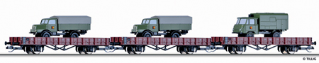 [Soupravy] → [Nkladn] → 01711: set t voz s nkladnmi automobily „Militrtransport“