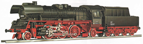 [Lokomotivy] → [Parní] → [BR 23] → 2110: parní lokomotiva černá s červeným pojezdem a kouřovými plechy BR 35