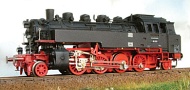 [Lokomotivy] → [Parní] → [BR 86] → 106/1: parní lokomotiva černá s červeným pojezdem