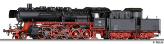 [Lokomotivy] → [Parní] → [BR 50] → 02093: černá s červeným pojezdem a kouřovými plechy, kabinový tendr
