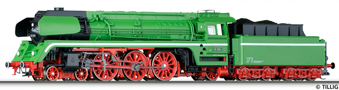 [Lokomotivy] → [Parní] → [BR 01] → 501205: parní lokomotiva zelená-černá s červeným pojezdem a s kouřovými plechy