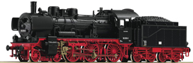 [Lokomotivy] → [Parní] → [BR 38] → 36046: parní lokomotiva černá s červeným pojezdem a malými kouřovými plechy