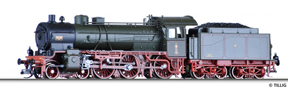 [Lokomotivy] → [Parní] → [BR 38] → 02022: černá s kouřovými plechy a červeným pojezdem