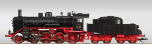 [Lokomotivy] → [Parní] → [BR 38] → 1018306: černá s červeným pojezdem a kouřovými plechy