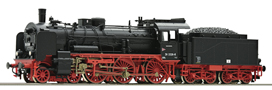 [Lokomotivy] → [Parní] → [BR 38] → 36060: parní lokomotiva černá s kouřovými plechy, červený pojezd