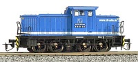 [Lokomotivy] → [Motorové] → [V 60] → 500517: modrá s bílým pruhem a černým pojezdem ″Spitzke Logistik GmbH″ (SLG)
