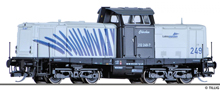[Lokomotivy] → [Motorové] → [V 100] → 501733: dieselová lokomotiva v barevném schematu „LOKOMOTION Gesellschaft für Schienentraktion mbHR