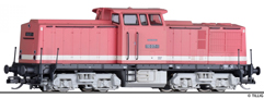 [Lokomotivy] → [Motorové] → [V 100] → 501945: dieselová lokomotiva ve vybledlém červeném nátěru