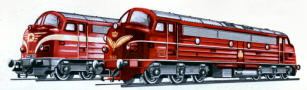 [Lokomotivy] → [Motorov] → [NoHAB] → 545/8: dieselov lokomotiva vnov erven-ed s ernm pojezdem