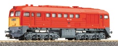 [Lokomotivy] → [Motorové] → [BR 120] → 02573: dieselová lokomotiva červená s šedým pojezdem a žlutými čely