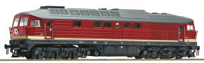 [Lokomotivy] → [Motorové] → [BR 132] → 36421: dieselová lokomotiva červená s proužkem, šedá střecha, rám a pojezd