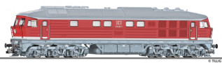 [Lokomotivy] &rarr;&nbsp;[Motorov�]&nbsp;&rarr;&nbsp;[BR 132]&nbsp;&rarr;&nbsp;502726: dieselov� lokomotiva �erven� s kr�mov�m prou�kem, sv�tle �ed� st�echa, r�m a pojezd