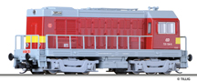 [Lokomotivy] → [Motorové] → [BR 107] → 02623: červená s výstražným žlutým pásem, šedá střecha, rám a pojezd