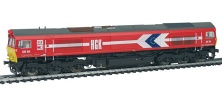 [Lokomotivy] → [Motorové] → [JT42CWR (Class 66)] → 40232: dieselová lokomotiva červená s šedou střechou a černým pojezdem