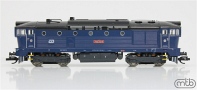 [Lokomotivy] → [Motorové] → [T478.3 „Brejlovec”] → TT750-346: dieselová lokomotiva tmavě modrá, černá střecha a podvozky