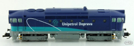 [Lokomotivy] → [Motorové] → [T478.3 „Brejlovec”] → CD-753-718: dieselová lokomotiva v barevném schematu „Unipetrol“